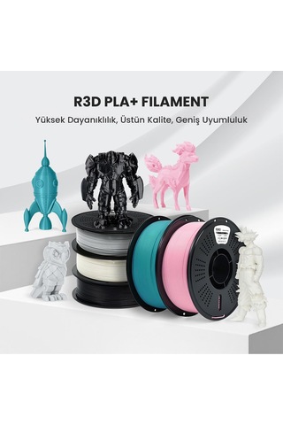 R3d Pla+ Filament Ilık Gri 1.75mm 1kg