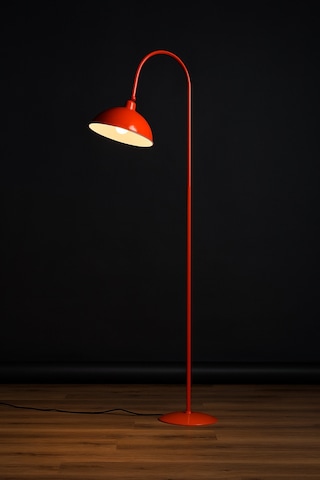 Turuncu Lambader Hareketli Başlık Modern Dekoratif Metal Oturma Odası Çalışma Odası Zemin Lambası Turuncu