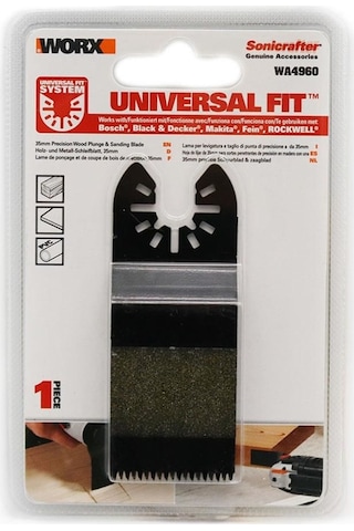 Worx Wa4960 Çok Amaçlı Raspalama Makinası İçin 35x40mm Ahşap, Pvc Universal Kesme Ve Zımparalama Bıçağı Fr Wa4960