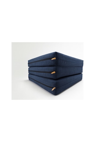 Mavi Katlanır Sünger Misafir Yer Yatağı Ve Balkon Minderi 7cm Mavi