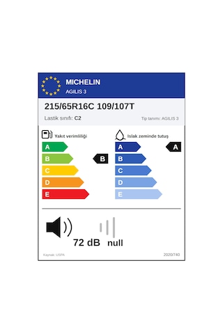 Michelin 215/65 R16 109/107T Agilis 3 Yaz Lastiği 2026