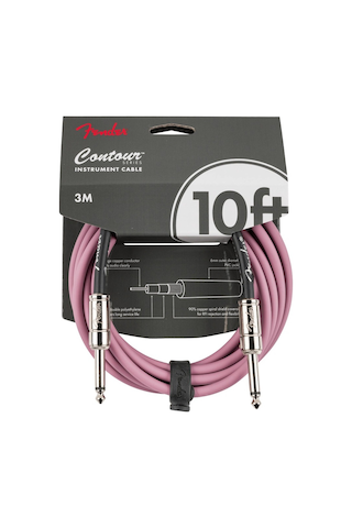 Fender Contour Serisi 3 Mt. Gitar Kablosu Burgundy Mist Enstrüman Kablosu