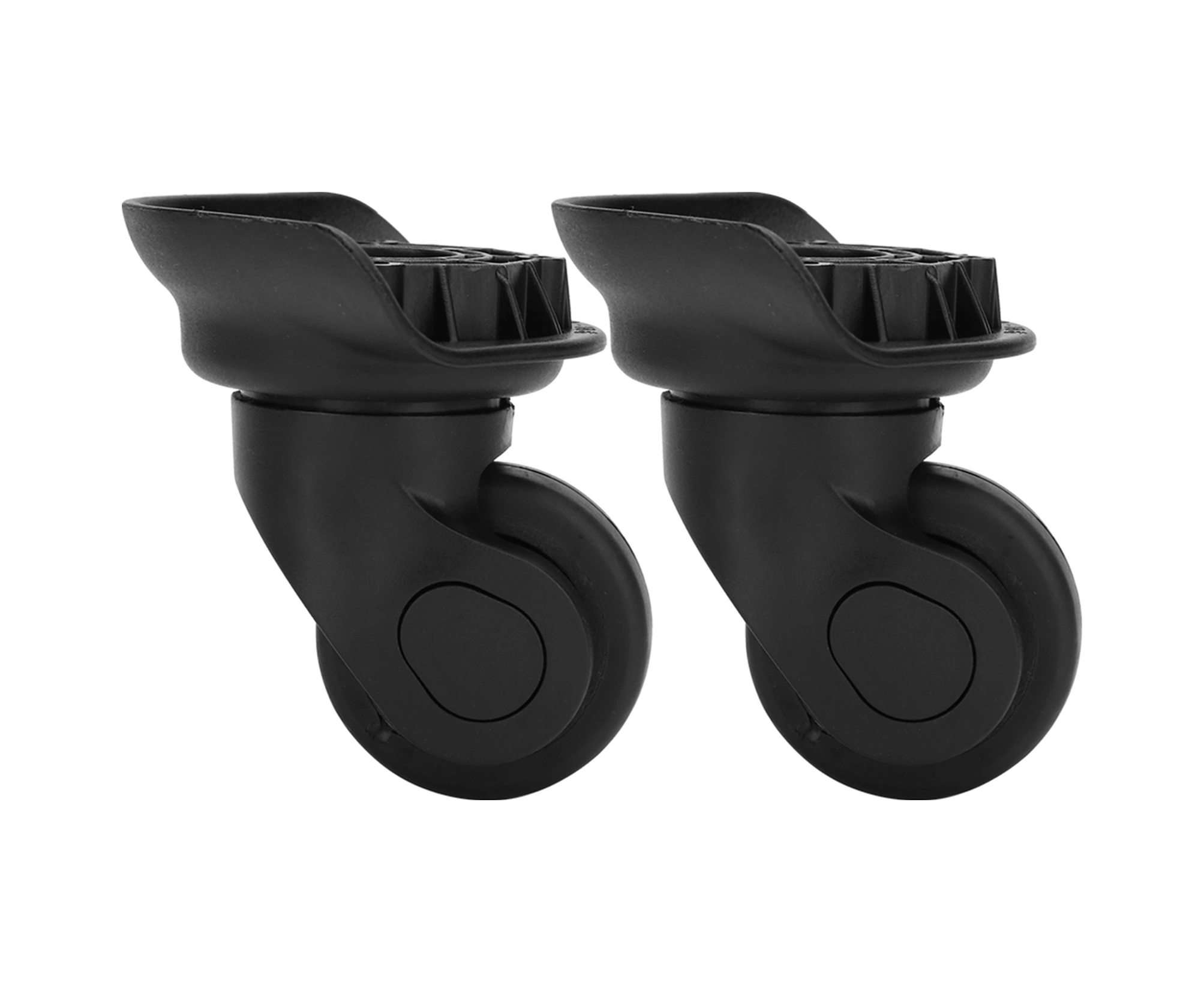 Shineyee Sessiz Tek Satırlı Valiz Tekerlekleri, Pp+pet Malzeme, Dayanıklı Ve Basınç Direnci, Valiz Tamiri Aksesuarı Siyah, 2 Adet, 8 Çivi İle