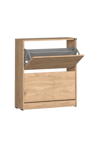 Flat Duo 2 Katlı Geniş Ayakkabılık - Florida Meşe 73x84x26 Cm Meşe
