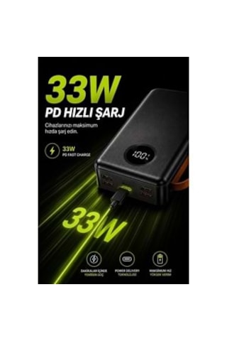 Sprange Sr-p43 30.000 Mah 33w Hızlı Şarj Powerbank Siyah