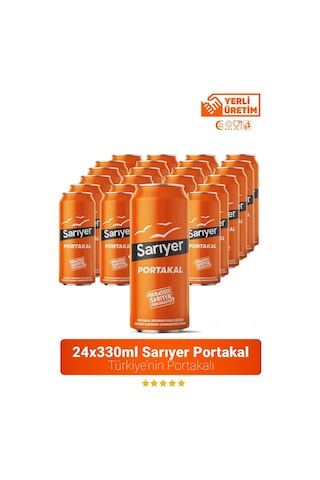 Sarıyer Portakal Aromalı Gazoz 24 x 330 ML