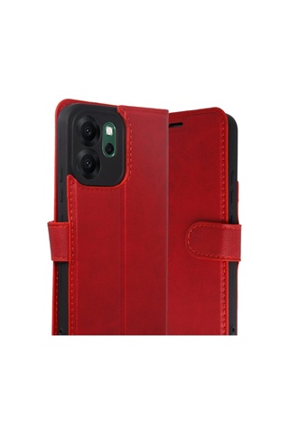 Oppo Reno 14f Trend S Plus Kapaklı Kılıf - Kırmızı