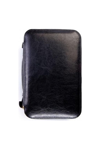 Çakmak Kesicili Xl Siyah Deri Puro Taşıma Çantası