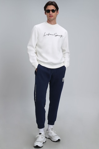 Lufian Erkek Sweatshirt 112030125 Kırık Beyaz