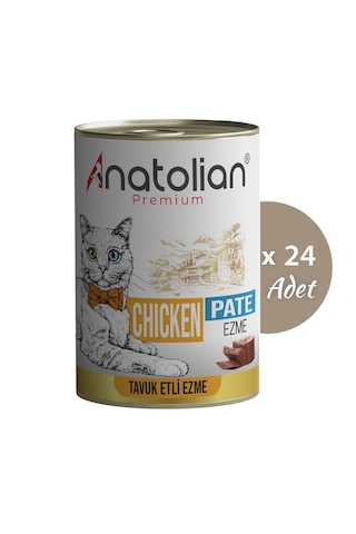 Anatolian Premium Tavuklu Ezme Yetişkin Kedi Konservesi 24 X 400 G