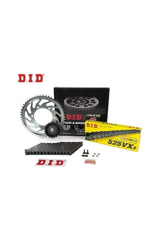 Zincir Dişli Seti Suzukı Gsx-s 750 Cc 2017-2020 / Suzukı / Gsx-s 750 / 750cc / Zincir: Dıd-525vx3 Çelik -114 / Ön-arka Dişli: Jt 17t-43t / 2017-2018-2019-2020-2021