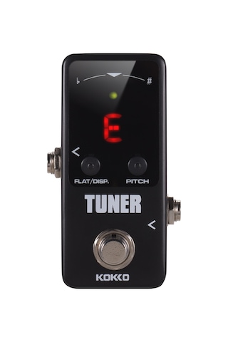 Yaozixa Küçük Boy Ahşap Gitar Pedalı Akortörü - Büyük Led Ekranlı, Yüksek Hassasiyetli, 435-445hz A4 Aralığı, Anti-skayma Lastik Tabanlı