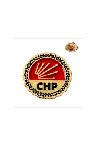 Yörük Tasarım Chp ''cumhuriyet Halk Partisi'' Yaka Rozeti Altın