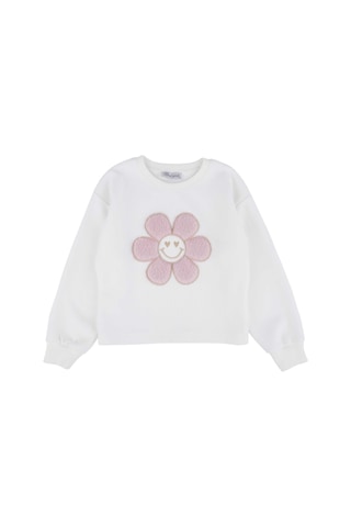 Bestkids Kız Çocuk Papatya İşlemeli Sweatshirt 2-6 Yaş 001