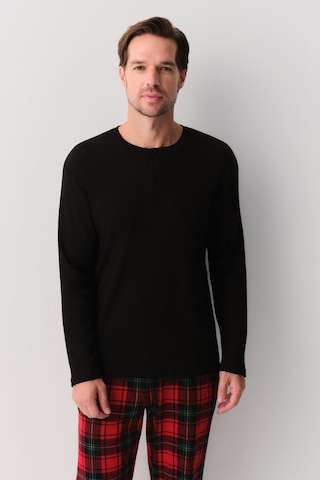 Suwen Carter Erkek Pijama Takımı Sh26302660957 Kırmızı Ekoseli