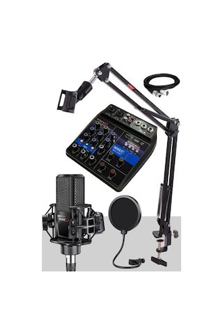 Midex Mx-2020 Solo Mix Condenser Mikrofon ve Kayıt Mixer Seti