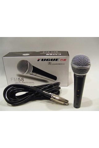 Fugue Fm-58 Mikrofon Kablolu Dinamik Tek Yönlü 600 Ohm Fugue. Fm
