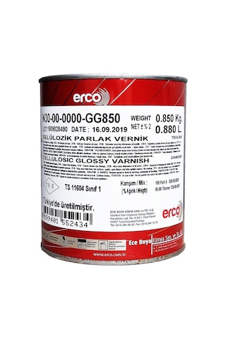 Erco Selülozik Parlak Vernik 3 KG