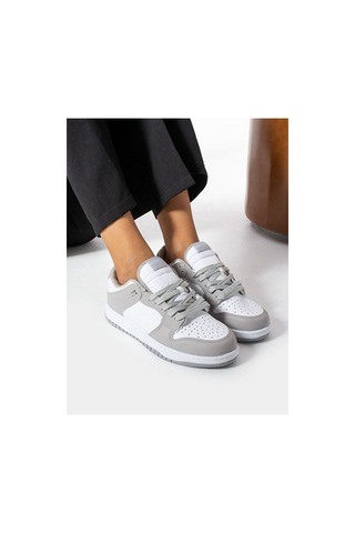 Sandrush Low Top Dayanıklı Rahat Unisex Günlük Sneaker Ayakka... Beyaz - Gri