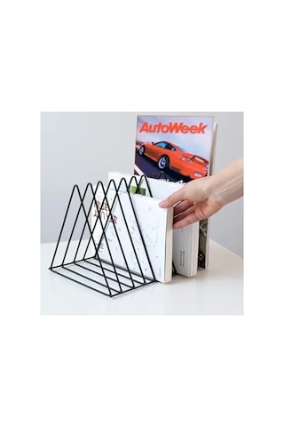 Masa Üstü Kitaplık,dergilik,gazetelik Düzenleyici Organizer Siyah 21 X 30 Çok Renkli