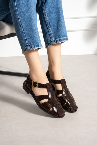 Wolk Shoes Asel Kadın Sandalet Kahverengi