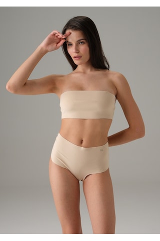 Doreanse Kadın Dikişsiz Yüksek Bel Marka Baskılı Slip 7003-beyaz Beyaz