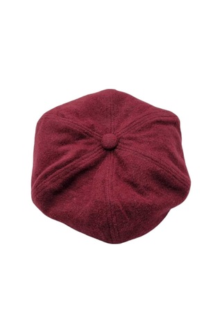 Uniquetrenders Kadın Arkadan Lastikli Kışlık Baretta Şapka Bordo