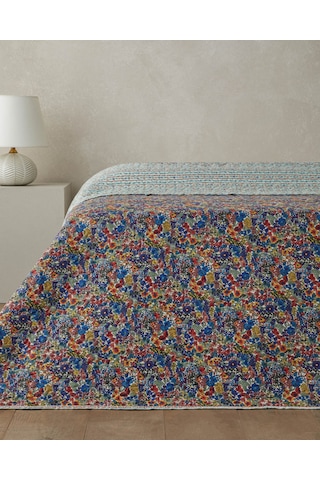 English Home Colorful Stripeway Çift Kişilik Çok Amaçlı Örtü 200x220 Cm Kırmızı Kırmızı