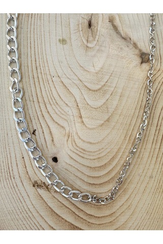 Paytak Moda Gümüş Rengi Zincir Kolye Unisex Zincir Kolye Pytkznckly243