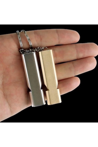 Ams Net Sos Acil İmdat Düdüğü Alüminyum Islık Anahtarlık Kamp Yürüyüş Aksesuar Araçları Gümüş