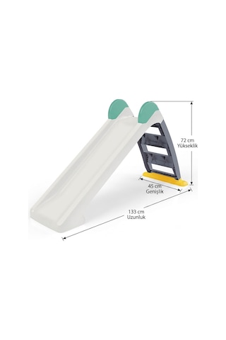 Küçük Çocuk Kaydırağı 72 Cm - Su Kaydırağı Özellikli Ev Ve Bahçe Kullanımına Uygun
