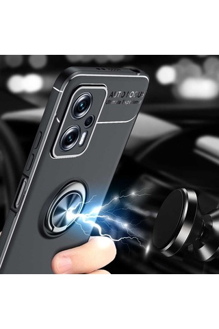 Xiaomi Redmi Note 12 5g Kılıf Zore Ravel Silikon Kapak Siyah