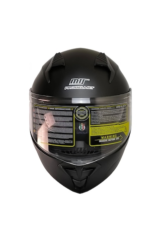 Motosiklet Güneş Vizörlü Ece 22.06 Sertifikalı New Motor Kaskı V2 Mat Black Mat Siyah