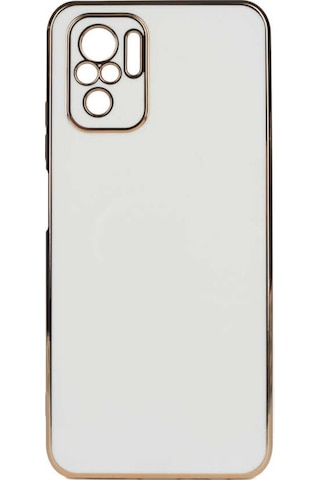 Xiaomi Redmi Note 10S Kılıf Zore Bark Kenarları Altın Renk Kılıf