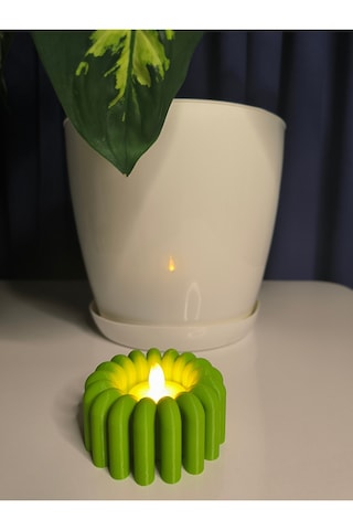 Modern Tealight Mumluk Yeşil