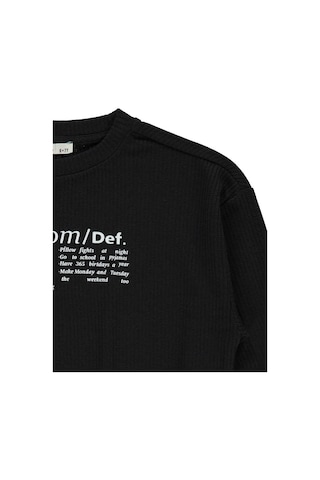 Civil Girls Freedom Blou Baskılı 6-9 Yaş Sweatshirt - Siyah