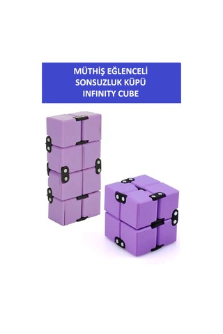 Sonsuzluk Stress Küpü - Infınıty Cube - Renk:mor