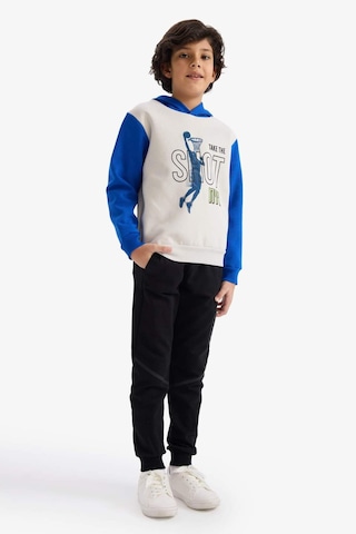 Defacto Erkek Çocuk Kapüşonlu Baskılı İçi Yumuşak Tüylü Sweatshirt G5651a825cwgr492 Gri-gr492