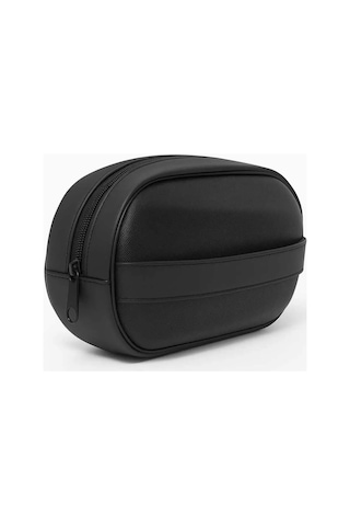 Newish Polo Erkek Deri Portföy Clutch Traş Kozmetik Bakım Ve Günlük El Çantası - New351 Siyah - Gri