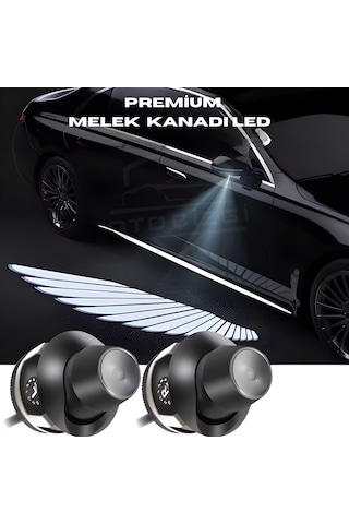 Premium Melek Kanadı Kapı Altı Led Oto Kapı Altı Logo Ve Zemin Aydınlatma 2 Li Set