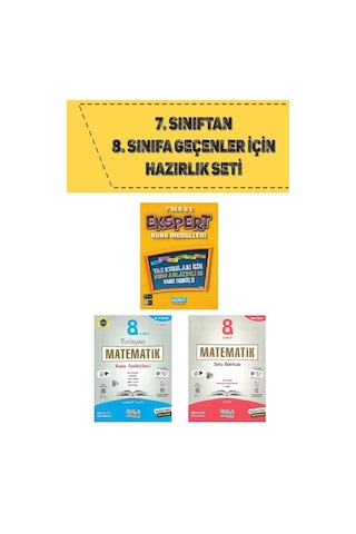 7 Den 8 E Geçenler İçin Yaz Kurs Modülü + 8.sınıf Turlayan Matematik Fasikülleri + Soru Bankası