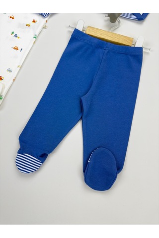 Sezgibaby Kale 4'lü Erkek Bebek Tulum Çoklu Set Mavi