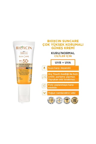 Bioxcin Sun Care Çok Yüksek Korumalı Kuru Ve Normal Ciltler İçin Güneş Kremi Spf 50+ 50 ML