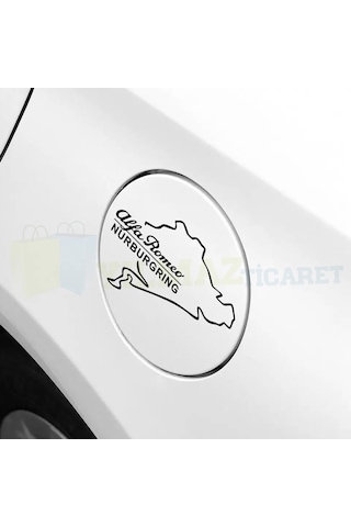 Alfa Romeo Nürburgring Depo Kapağı Oto Sticker Araba Yapıştırma