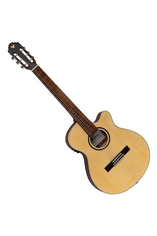 Valler Vgx305 Naturel Cutaway İnce Kasa Perdesiz Elektro Gitar