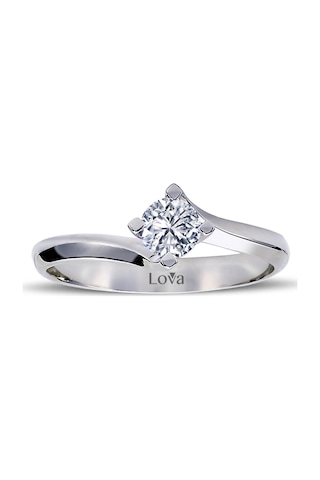 Lova D Renk 0,30 Karat Pırlanta Tektaş Yüzük - 1030096