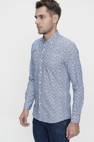 Efor G 1465 Slim Fit Lacivert Spor Gömlek Lacivert