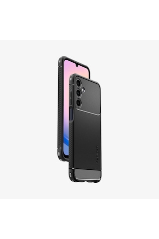 Spigen Galaxy A25 5g İle Uyumlu Kılıf Rugged Armor Matte Black Siyah