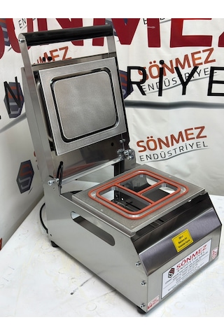 Sönmez Vakum 3 Bölme Yemek Catering Paketleme Makinesi Paslanmaz Model
