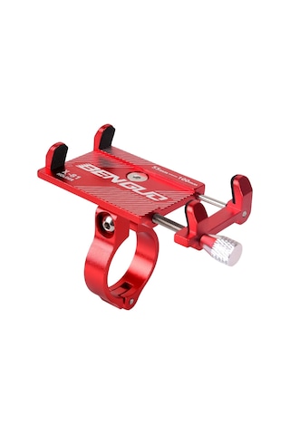 Motosiklet Gidon Alüminyum Alaşımlı Telefon Braketi Kırmızı Kırmızı